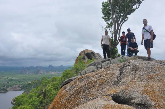 Com nosso grupo, no alto da Galinha Choca, em Quixadá, no sertão do Ceará